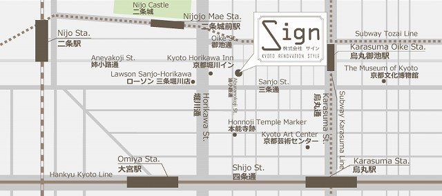 京都リノベーション会社　京都の人気工務店　地図