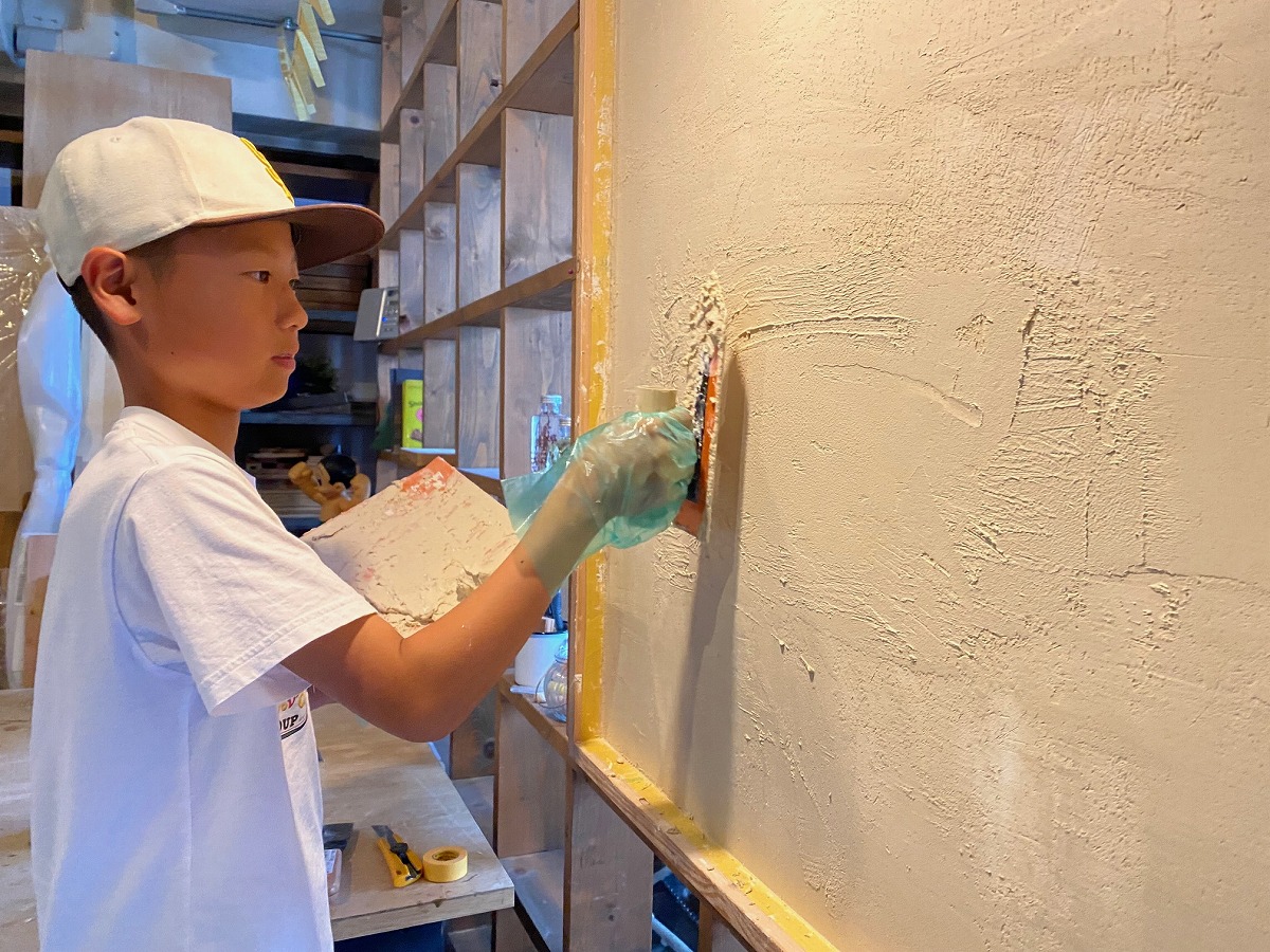 DIYリフォーム京都，DIYリノベーション京都，京都うまーくヌレール漆喰