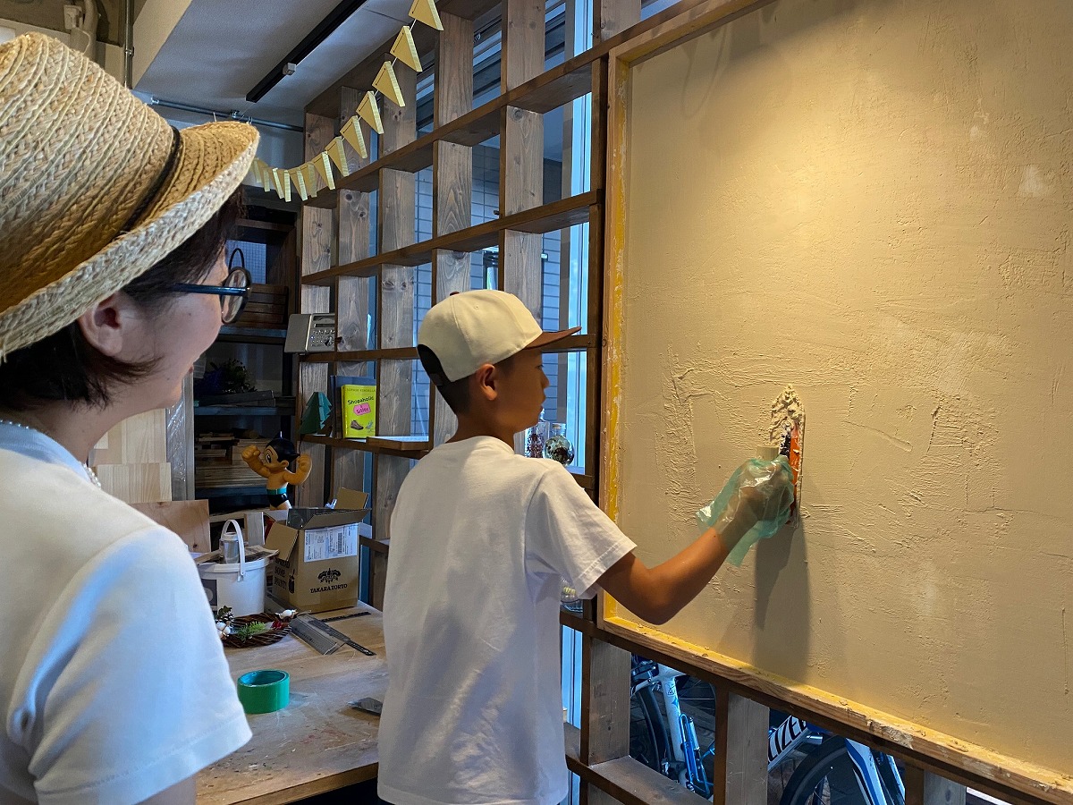 DIYリフォーム京都，DIYリノベーション京都，京都うまーくヌレール漆喰