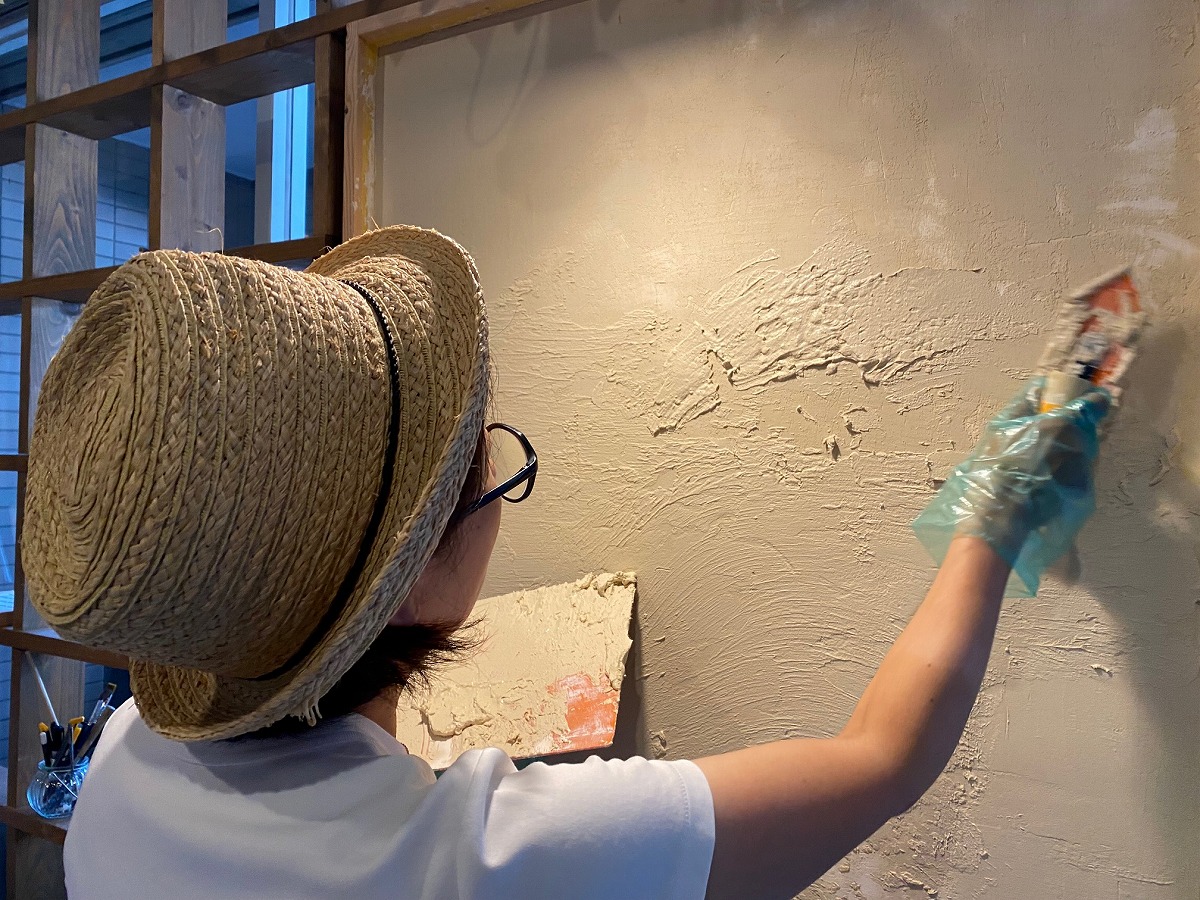 DIYリフォーム京都，DIYリノベーション京都，京都うまーくヌレール漆喰