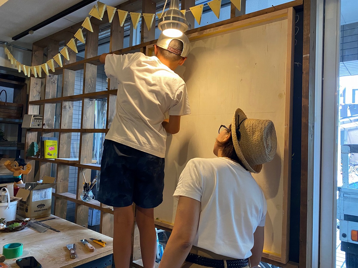 DIYリフォーム京都，DIYリノベーション京都，京都うまーくヌレール漆喰